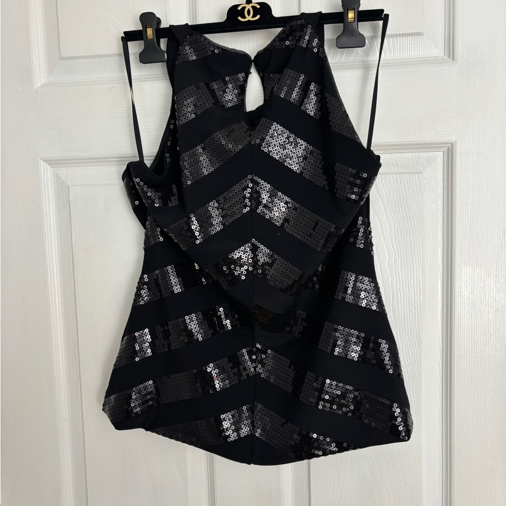 NWT WHBM  black sequin halter top - Picture 8 of 8